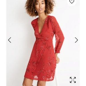 NWT Madewell Hazelwood Wrap-Front Mini Dress